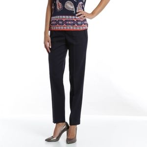 Tory Burch Wool Cropped Navy Trousers